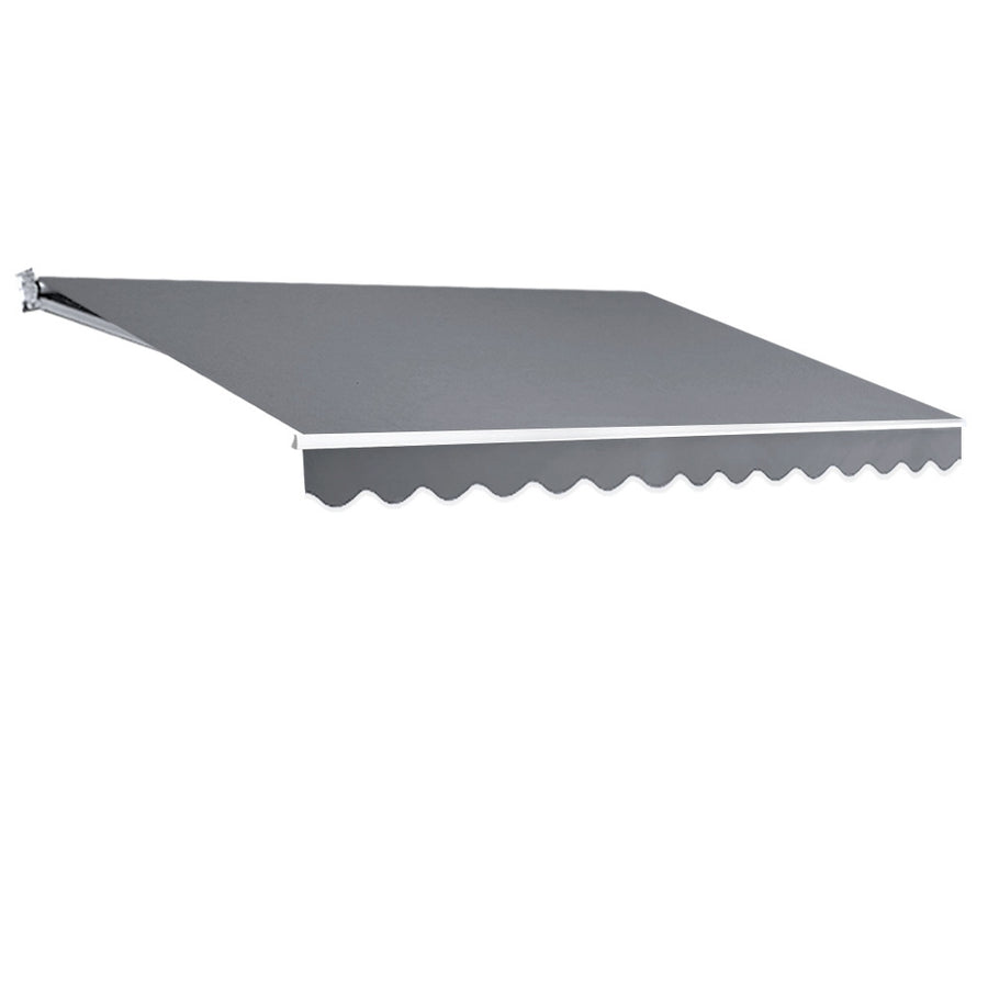 Instahut Retractable Folding Arm Awning Manual Sunshade 4Mx3M Pearl Grey, image 7