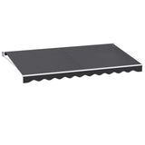 Instahut Retractable Folding Arm Awning Manual Sunshade 4.5Mx2.5M Grey - Close-Up Angle
