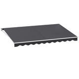 Instahut Retractable Folding Arm Awning Manual Sunshade 4.5Mx3M Grey - Close-Up Angle