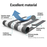Instahut Retractable Folding Arm Awning Manual Sunshade 4.5Mx3M Grey White - Rear View