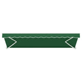 Instahut Retractable Folding Arm Awning Manual Sunshade 5Mx3M Dark Green - Side View