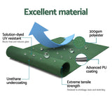 Instahut Retractable Folding Arm Awning Manual Sunshade 5Mx3M Dark Green - Rear View