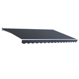 Instahut Retractable Folding Arm Awning Manual Sunshade 5Mx3M Grey - Close-Up Angle