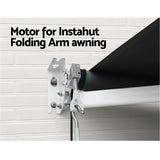 Instahut 230V Folding Arm Awning Replacement Motor with remote 40NM - Top-Down View