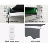 Instahut Retractable Folding Arm Awning Motorised Sunshade 2.5Mx2M Grey - Rear View