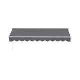 Instahut Retractable Folding Arm Awning Motorised Sunshade 3M X 2M Grey