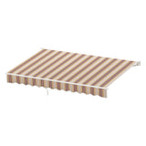 Instahut Retractable Folding Arm Awning Motorised Sunshade 3Mx2.5M Beige Brown - Close-Up Angle