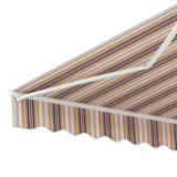 Instahut Retractable Folding Arm Awning Motorised Sunshade 3Mx2.5M Beige Brown - 45-Degree Angle