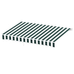 Instahut green and white motorised retractable folding arm awning, 3m x 2.5m
