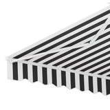 Instahut Retractable Folding Arm Awning Motorised Sunshade 3Mx2.5M Grey White - Side View