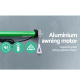 Instahut Retractable Folding Arm Awning Motorised Sunshade 4Mx2.5M Grey - 45-Degree Angle