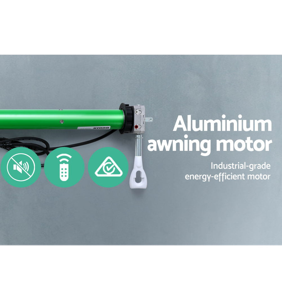 Instahut Retractable Folding Arm Awning Motorised Sunshade 4Mx2.5M Grey, image 5