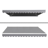 Instahut Retractable Folding Arm Awning Motorised Sunshade 4Mx2.5M Pearl Grey - Side View