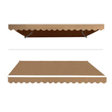 Instahut Retractable Folding Arm Awning Motorised Sunshade 4Mx3M Beige - Rear View
