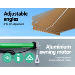 Instahut Retractable Folding Arm Awning Motorised Sunshade 4Mx3M Beige, image 4