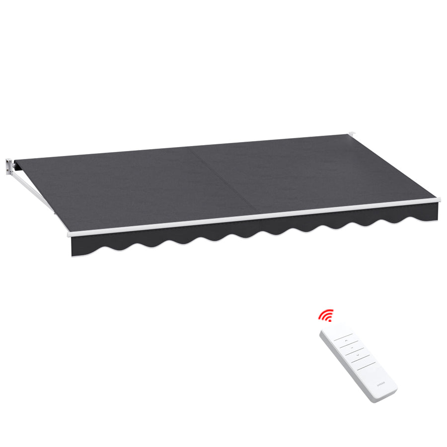 Instahut Retractable Folding Arm Awning Motorised Sunshade 4.5Mx2.5M Grey, image 7