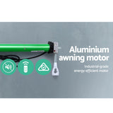 Instahut Retractable Folding Arm Awning Motorised Sunshade 4.5Mx3M Grey