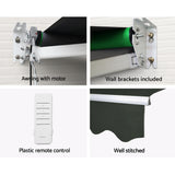 Instahut Retractable Folding Arm Awning Motorised Sunshade 5Mx3M Grey - 45-Degree Angle