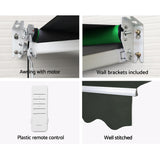 Instahut Retractable Folding Arm Awning Motorised Sunshade 5Mx3M Grey - 45-Degree Angle