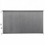 Instahut 3X2.5M HDPE Straight Drop Awning Outdoor Roller Blind Shade Screen Grey - Side View