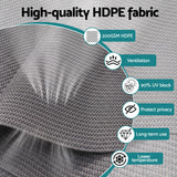 Instahut 3X2.5M HDPE Straight Drop Awning Outdoor Roller Blind Shade Screen Grey - Top-Down View