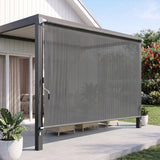 Instahut 3X2.5M HDPE Straight Drop Awning Outdoor Roller Blind Shade Screen Grey - Extra Image