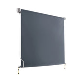 Instahut 1.5X2.5M Outdoor Blinds Awning Roll Down Canopy Retractable Outdoor Blinds Window Shade Grey