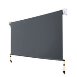 Instahut 2.7X2.5M Outdoor Blinds Awning Roll Down Canopy Retractable Outdoor Blinds Window Shade Grey - Top-Down View