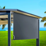 Instahut 2.7X2.5M Outdoor Blinds Awning Roll Down Canopy Retractable Outdoor Blinds Window Shade Grey - Top-Down View