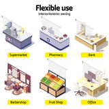 Instahut 1.2X2.4M Outdoor Blinds Clear Roll Down Awning Retractable Outdoor Blinds Water Wind Proof Transparent - Top-Down View