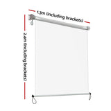 Instahut 1.3X2.4M Outdoor Blinds Clear Roll Down Awning Retractable Outdoor Blinds Water Wind Proof Transparent - Front View