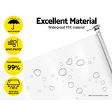 Instahut 1.3X2.4M Outdoor Blinds Clear Roll Down Awning Retractable Outdoor Blinds Water Wind Proof Transparent - 45-Degree Angle