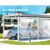 Instahut Outdoor Blinds Transparent Roll Down Awning Window Shade 1.4X2.4M - Close-Up Angle