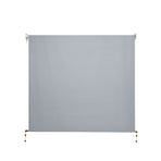 Instahut grey outdoor roll down blind, 3m x 2.5m retractable screen, breathable screen fabric