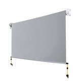 Instahut 3X2.5M Outdoor Blinds Awning Roll Down Screen Fabric Blinds Outdoor Window Shade Grey - Top-Down View