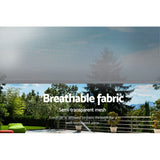 Instahut 3X2.5M Outdoor Blinds Awning Roll Down Screen Fabric Blinds Outdoor Window Shade Grey - Rear View