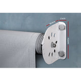 Instahut 3X2.5M Outdoor Blinds Awning Roll Down Screen Fabric Blinds Outdoor Window Shade Grey - Close-Up Angle
