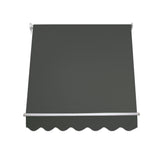 Instahut Window Fixed Pivot Arm Awning Outdoor Blinds Retractable Canopy1.5X2.1M - Side View
