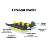 Instahut Window Fixed Pivot Arm Awning Outdoor Blinds Retractable Canopy1.8X2.1M - Rear View