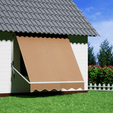 Instahut Window Fixed Pivot Arm Awning Outdoor Retractable Canopy 2.1X2.1M Beige - Close-Up Angle