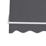 Instahut Retractable Fixed Pivot Arm Window Awning Outdoor Blinds 2.1X2.1M Grey - Top-Down View