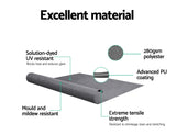 Instahut Retractable Fixed Pivot Arm Window Awning Outdoor Blinds 2.1X2.1M Grey - Rear View