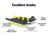 Instahut Window Fixed Pivot Arm Awning Patio Outdoor Blinds Retractable 2.8X2.1M - Rear View