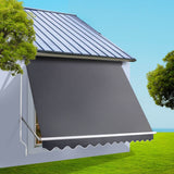 Instahut Window Fixed Pivot Arm Awning Outdoor Blinds Retractable Canopy3.1X2.1M - Close-Up Angle