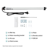 Instahut Pivot Arm Awning Motor Replacement Kit With Remote Control - Side View