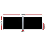 Instahut Side Awning Outdoor Blinds Sun Shade Retractable Screen 2X6M BK - Front View