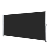 Instahut 1.4X3M Side Awning Retractable Privacy Screen Outdoor Sun Shade Black