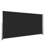 Instahut 1.4X3M Side Awning Retractable Privacy Screen Outdoor Sun Shade Black