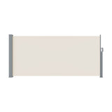 Instahut Side Awning Sun Shade Outdoor Blinds Retractable Screen 1.4X3M Cream - Side View