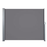 Instahut Side Awning Sun Shade Outdoor Blinds Retractable Screen 1.4X3M GR - Side View
